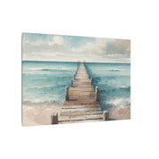 Weathered Dock at Sea Canvas
