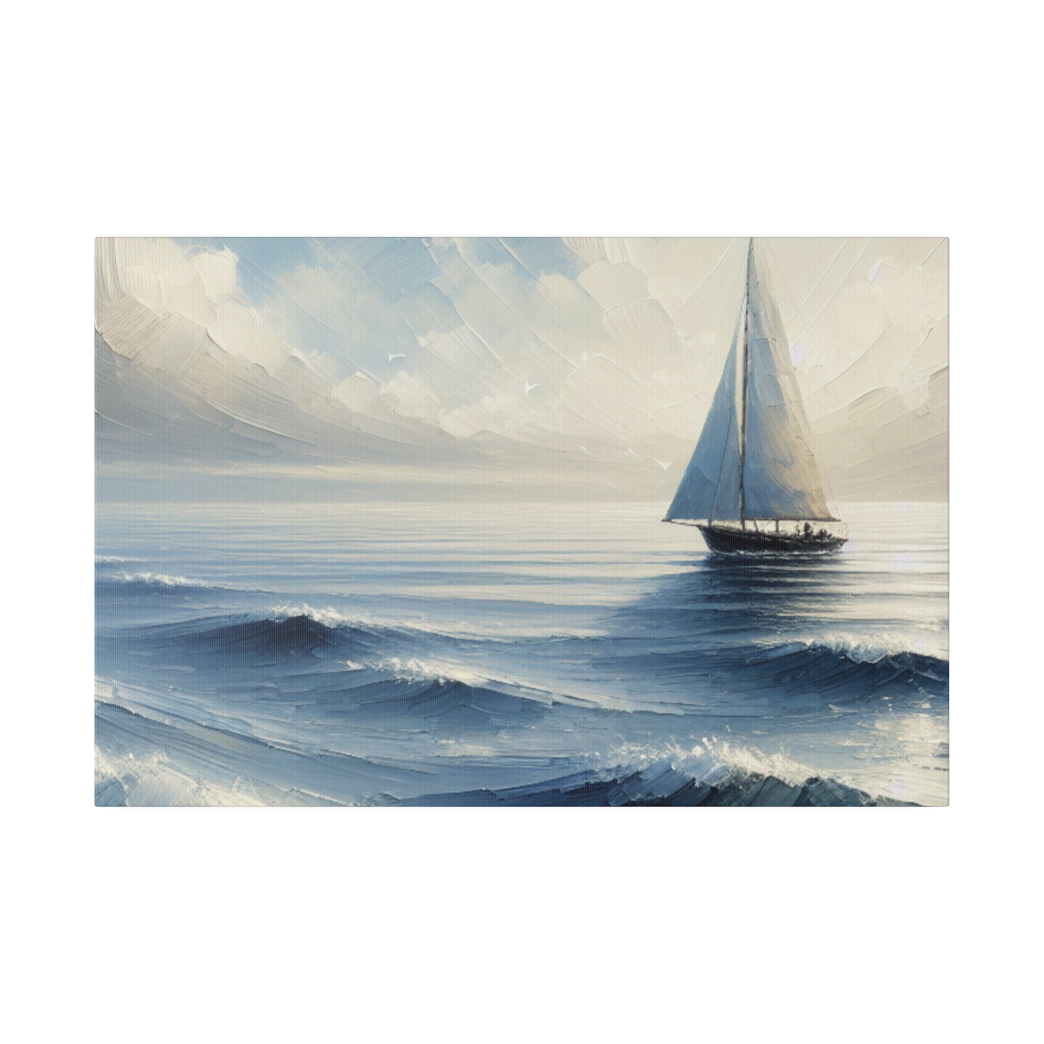 Seascape Serenity Sailboat Painting Canvas