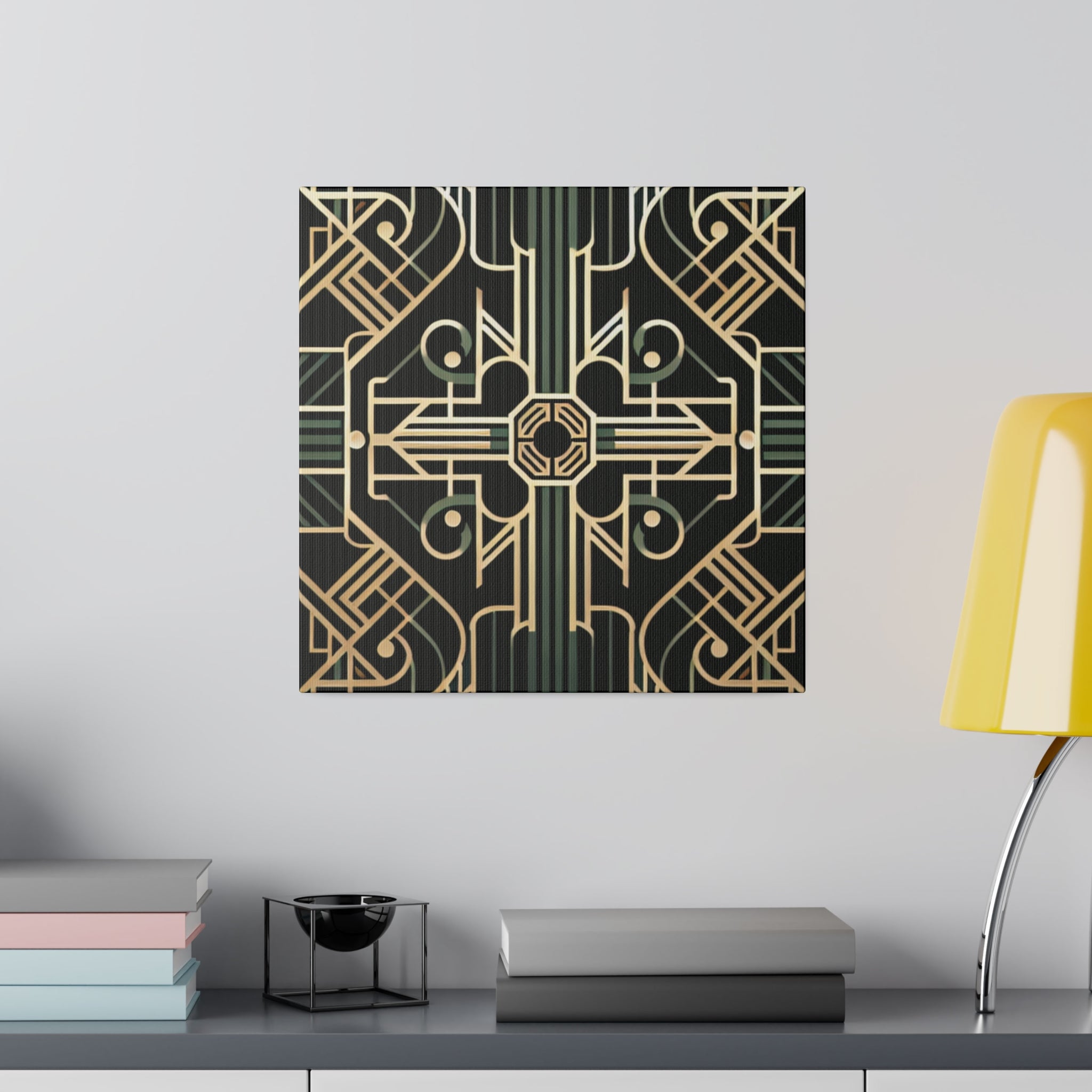 Deco Distinction Elegance Pattern Art Deco Wall Art Canvas