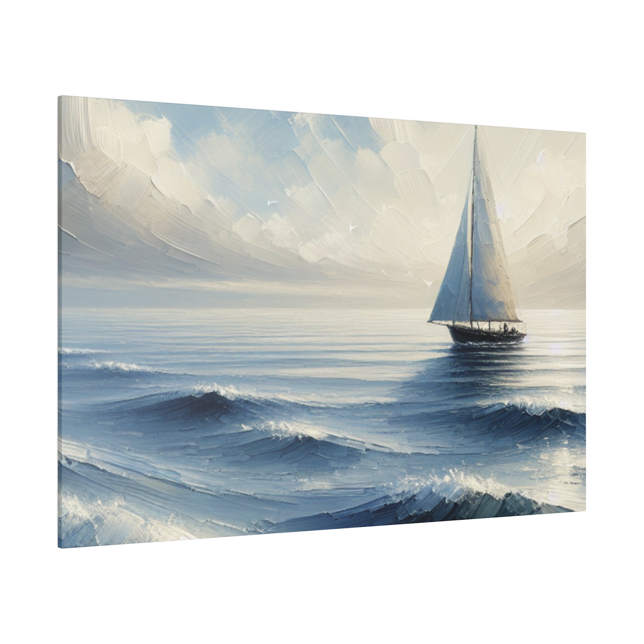 Seascape Serenity Sailboat Painting Canvas