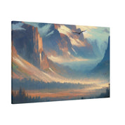 Majestic Swirl Mountain Landscape Painting Canvas