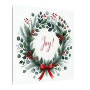 Joy Christmas Wreath Canvas