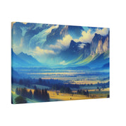 Summit Wonder Mountain Landscape Painting Canvas