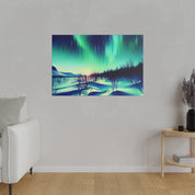 Aurora Mist Symphony Northern Lights Painting Canvas