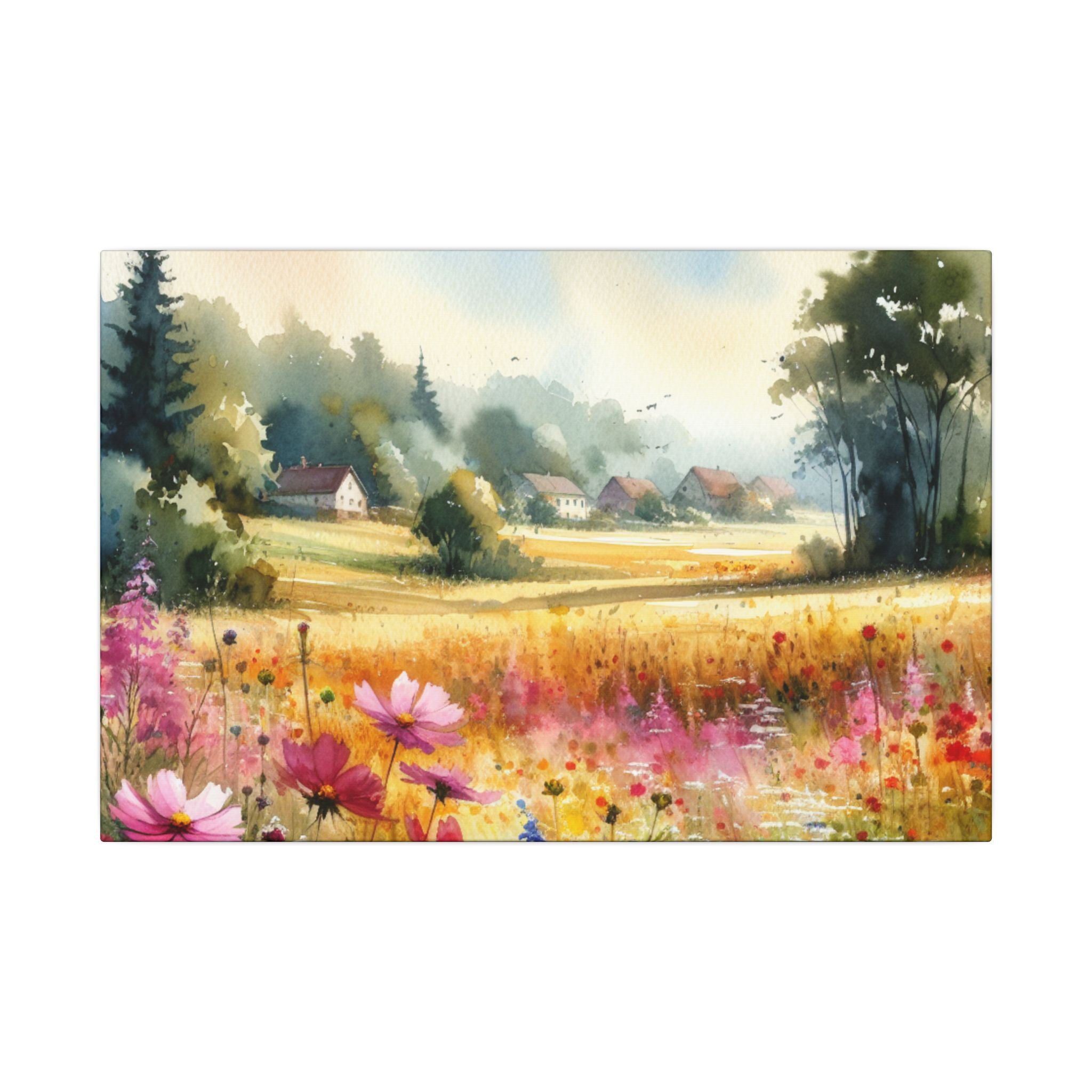 Summer Meadow Sky Canvas