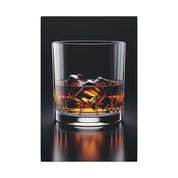 Glass Of Bourbon On The Rocks Canvas