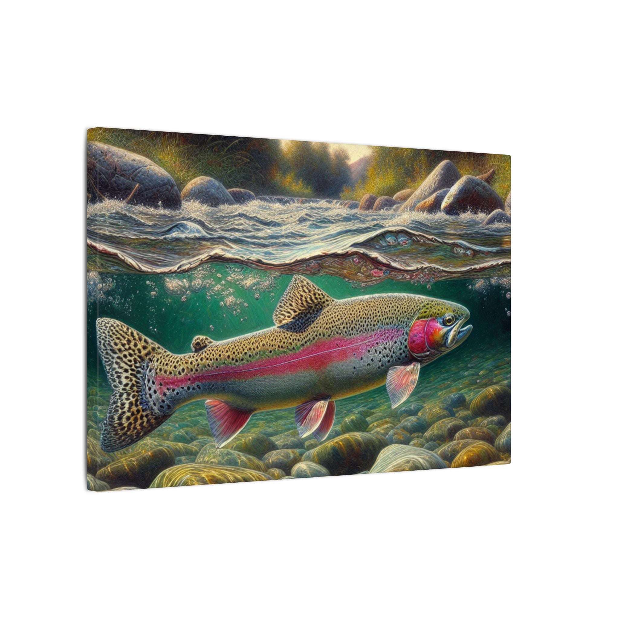 Rainbow Trout in Forest Brook Canvas