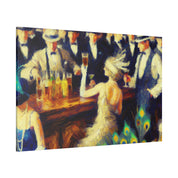 Moonlight Beer Haven Retro Speakeasy Bar Art Canvas