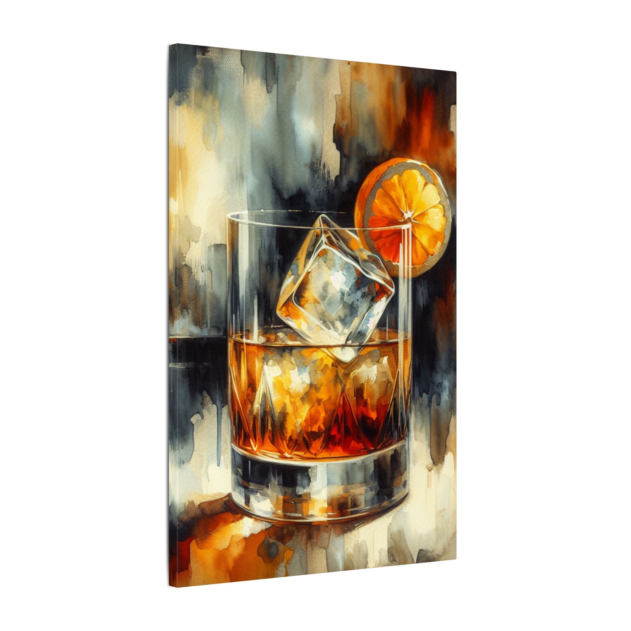 Old Fashioned Cocktail Abstract Canvas