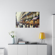 Parisian Brushstroke Symphony French Street Painting Canvas