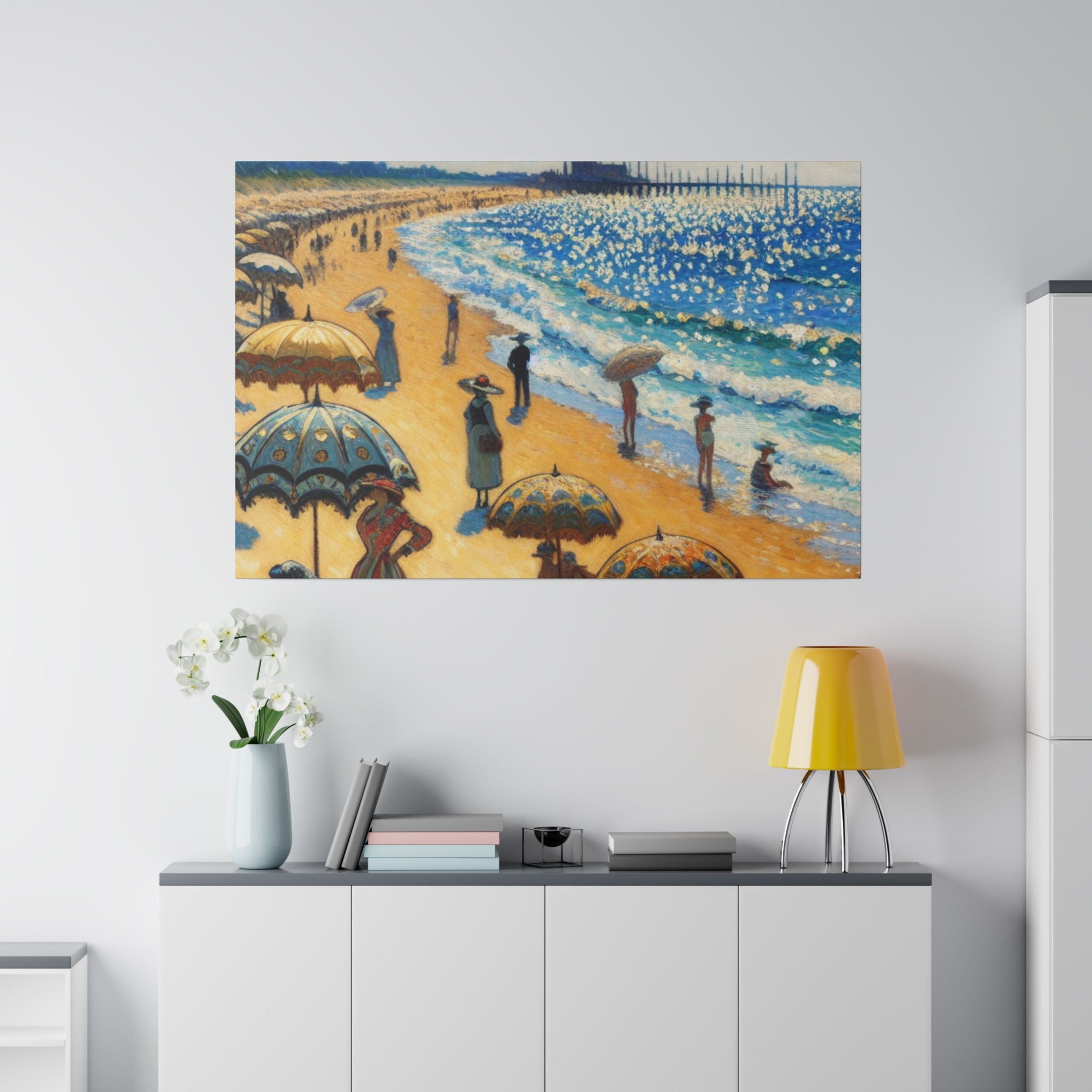 Seashore Reverie Coastal Decor Impressionist Beach Painting Canvas