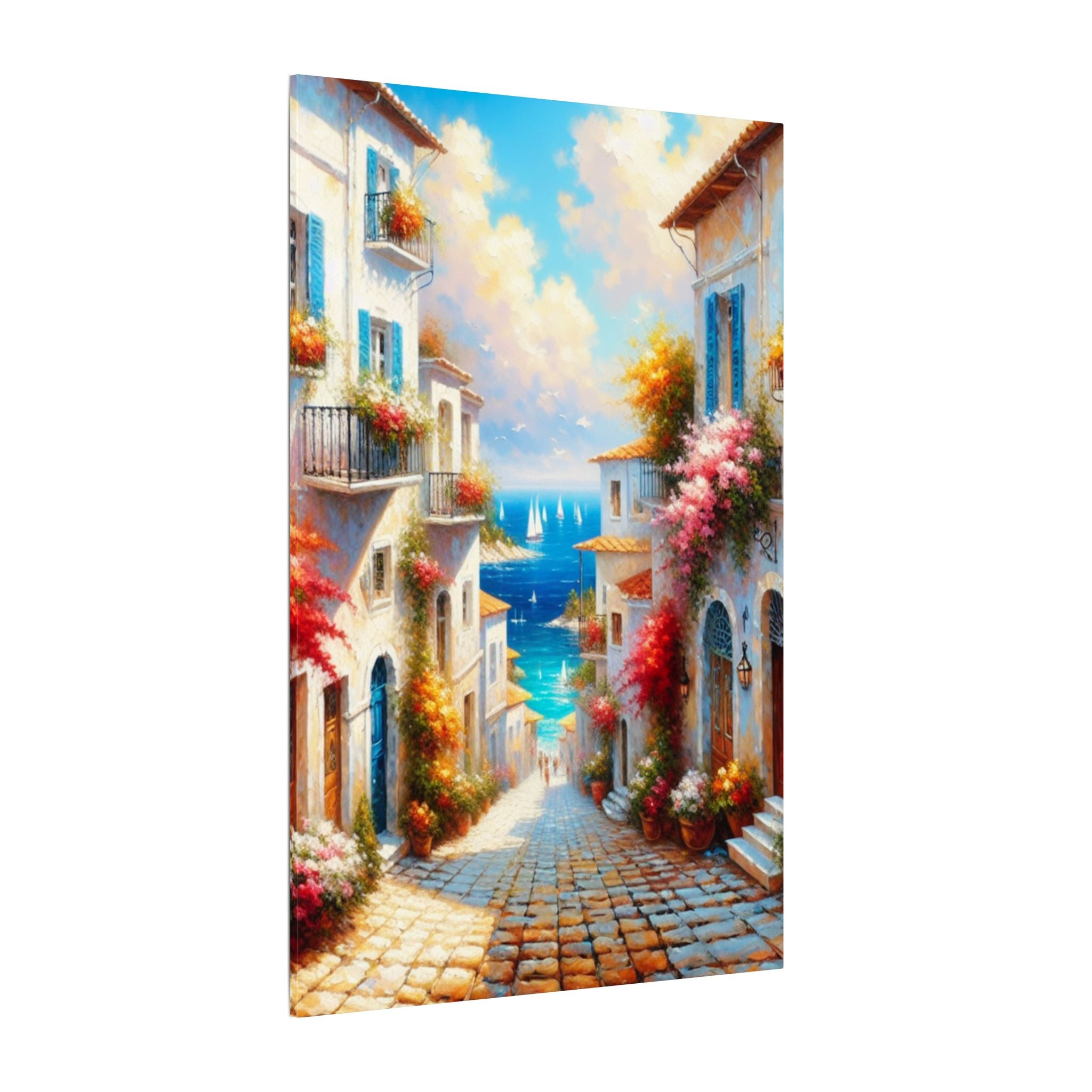 Mediterranean Village Walkway Canvas