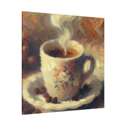 Sweep of Espresso Brushstrokes Cafe Artwork Coffee Painting Canvas