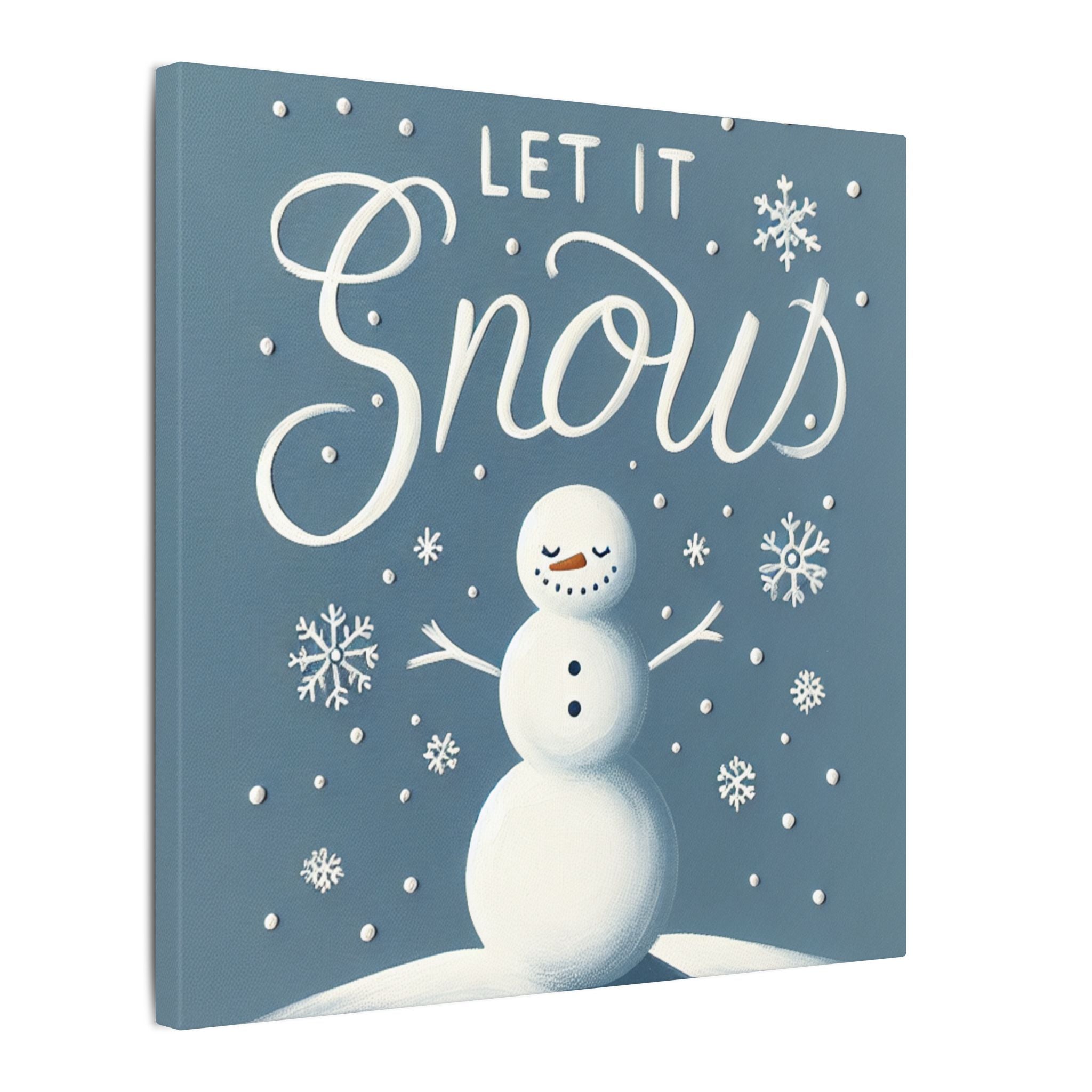 Let It Snow Snowman Canvas