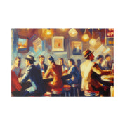 1950s Classic American Pub Scene Retro Bar Art Canvas