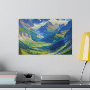 Majestic Valley Mountain Landscape Painting Canvas