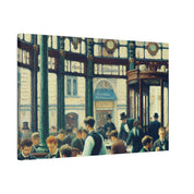 Old Time European Cafe Artwork Painting Canvas