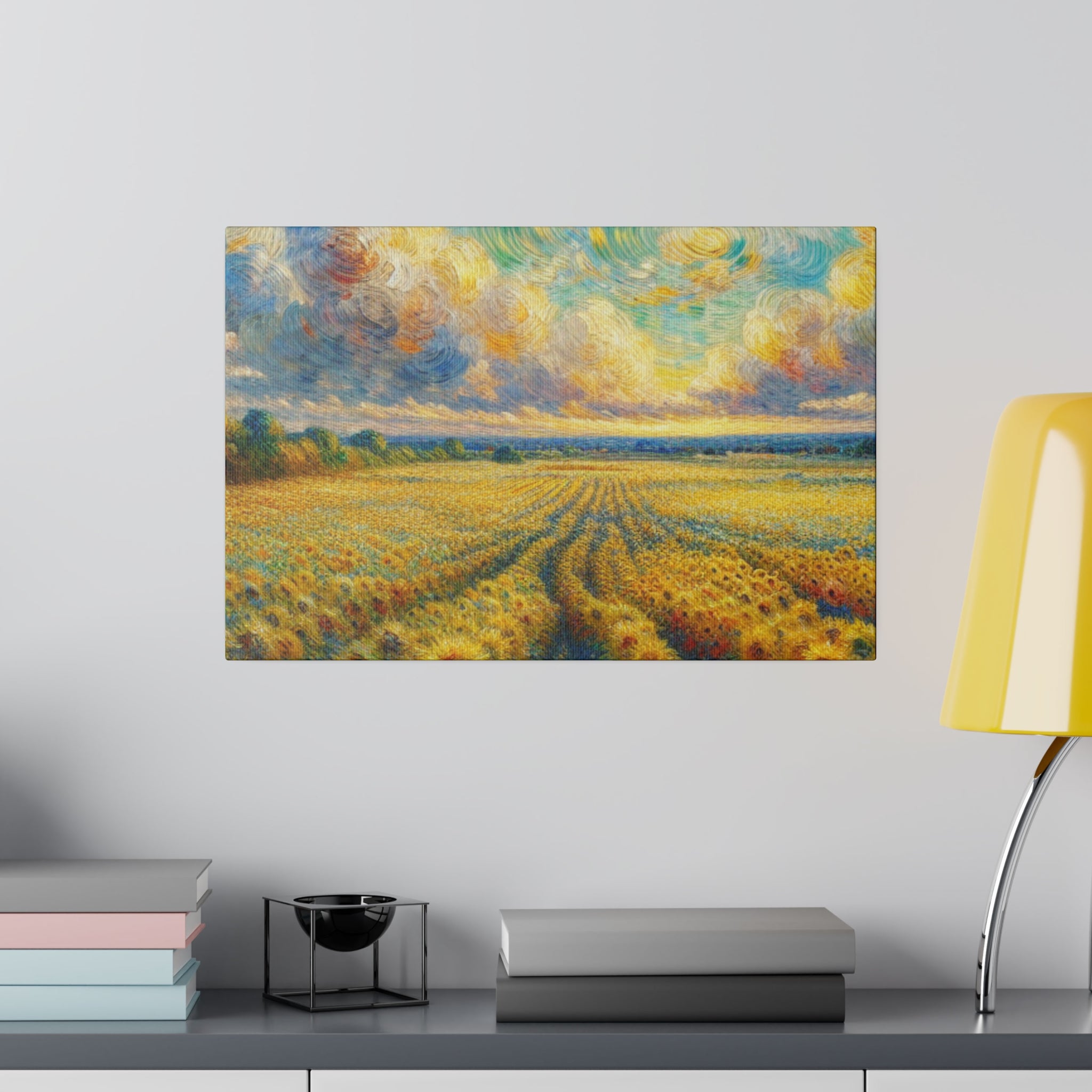 Sunflower Symphony Floral Wall Art Sunflower Painting Canvas