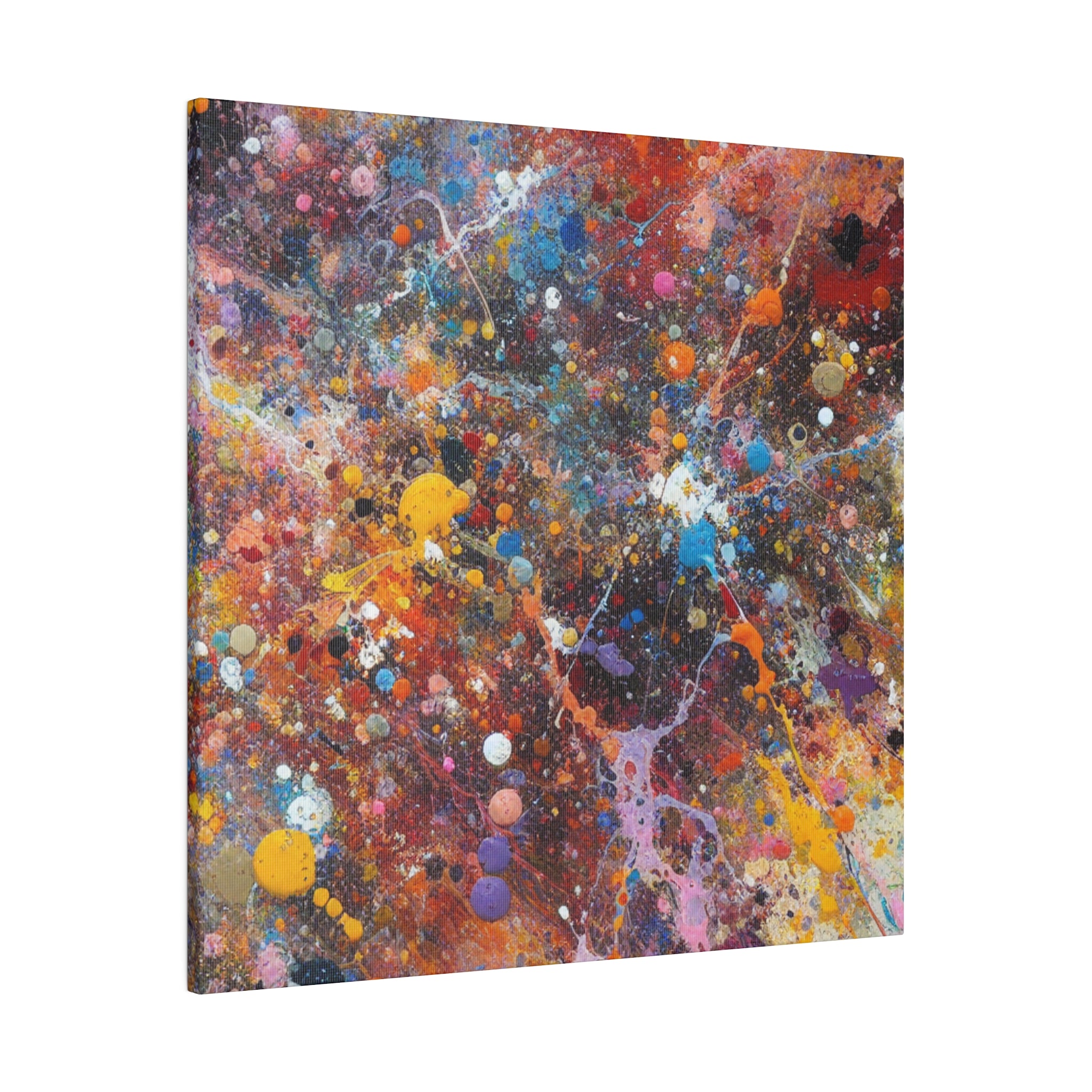 Blue and Fiery Red Expressionist Artwork Abstract Wall Art Canvas