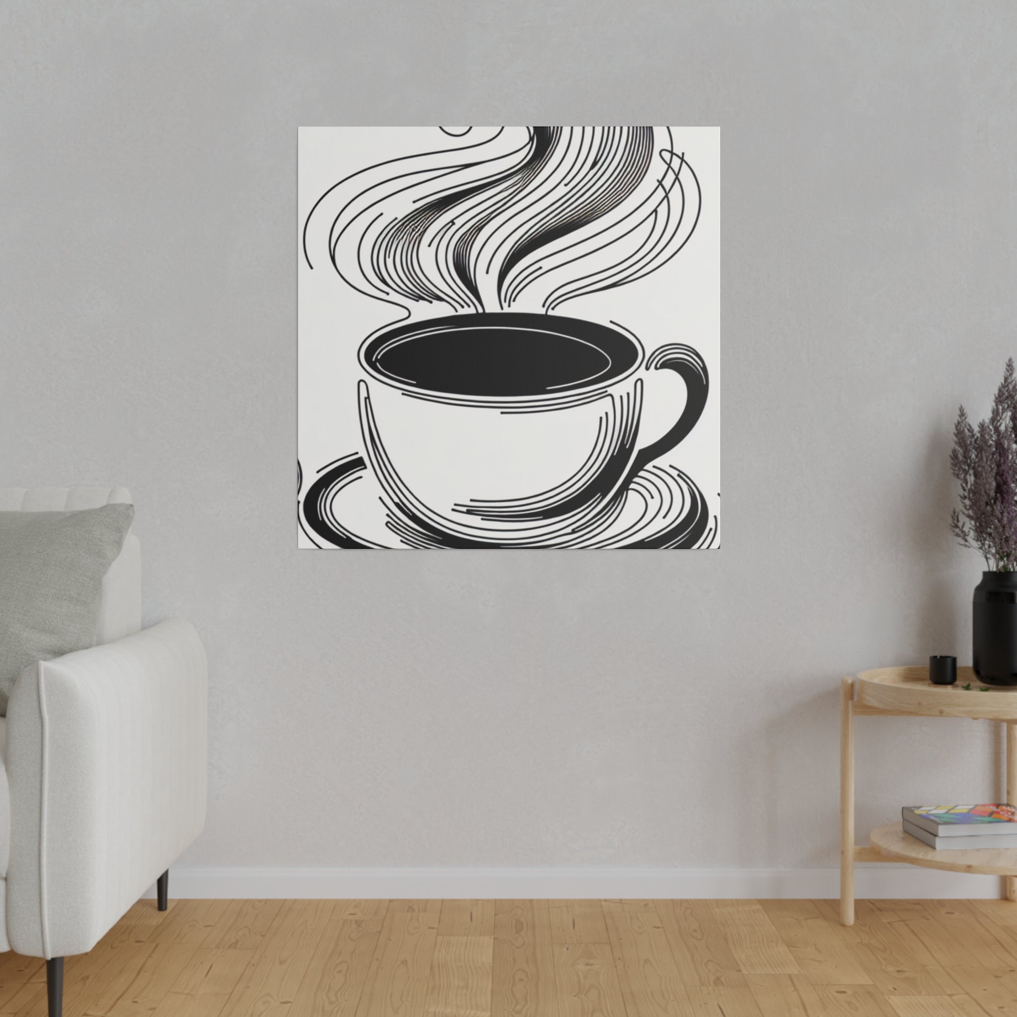 Minimalist Awakening The Essence of Coffee Art Coffee Art Canvas