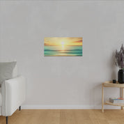 Seascape Ocean Sunset Coastal Wall Art Canvas