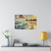 Seaside Strokes Vintage Beach Dreamscape Beach Painting Canvas