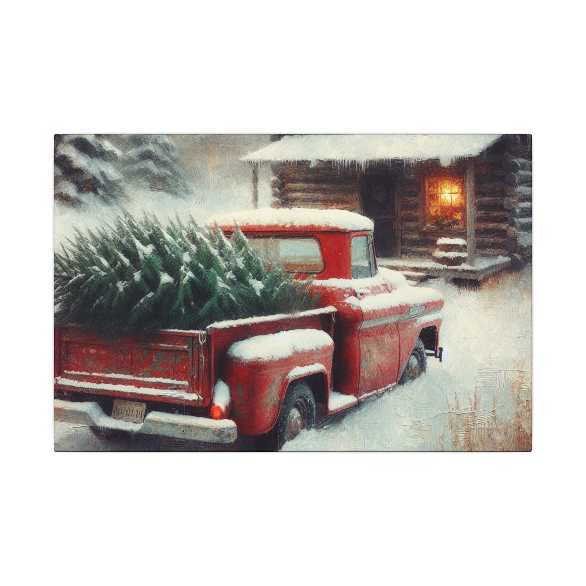 Rustic Christmas Homecoming Canvas