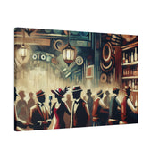 Velvet Jazz Secrets Retro Speakeasy Bar Art Canvas