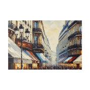 Vibrant Paris Mural French Street Painting Canvas