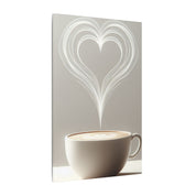 Coffee Steam Heart Canvas