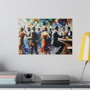 Gilded Rascal Revelry 1920s Retro Speakeasy Bar Art Canvas