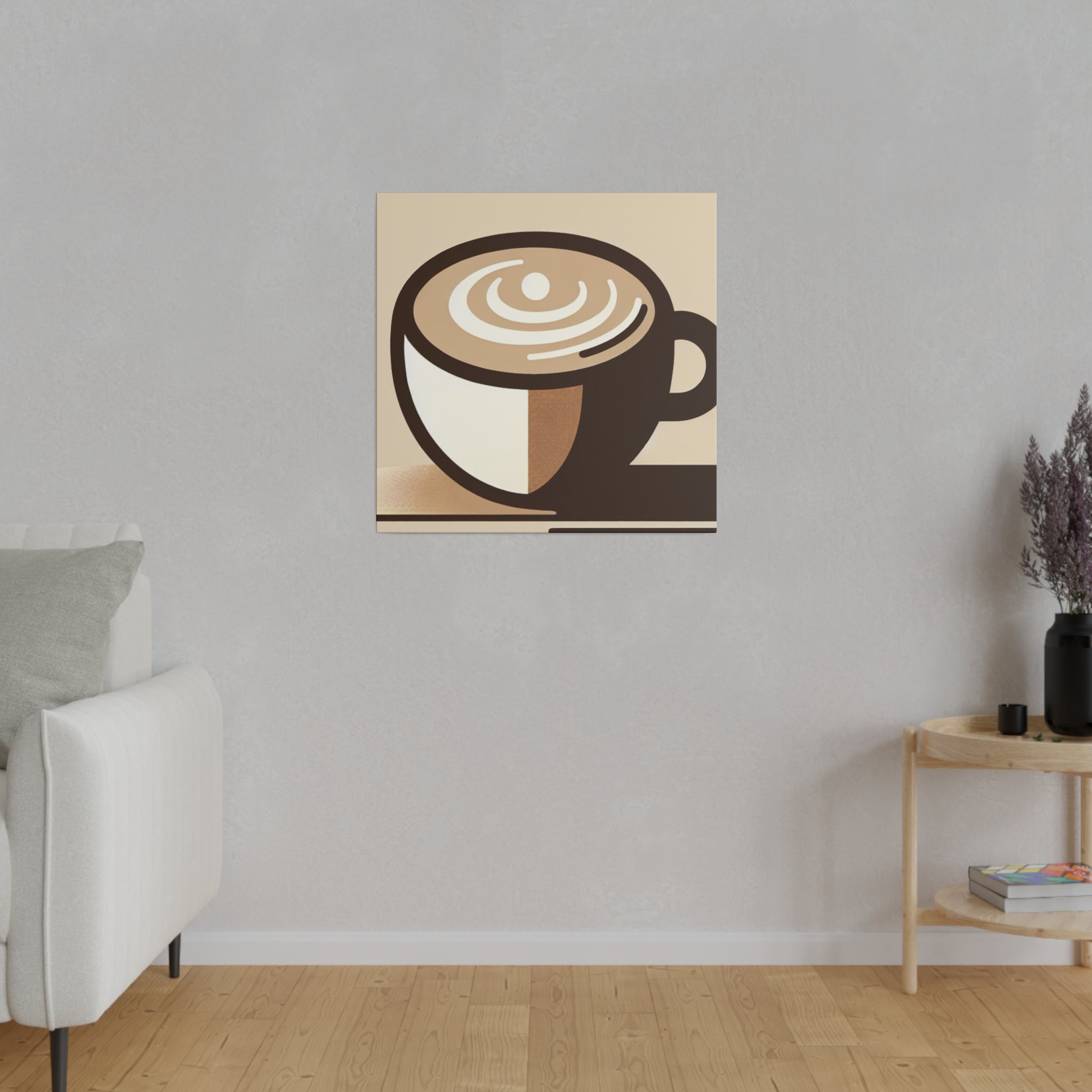 Contemporary Minimalist Brew Impressions Coffee Wall Art Canvas