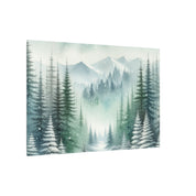 Winter Pines and Mountain Valley Canvas