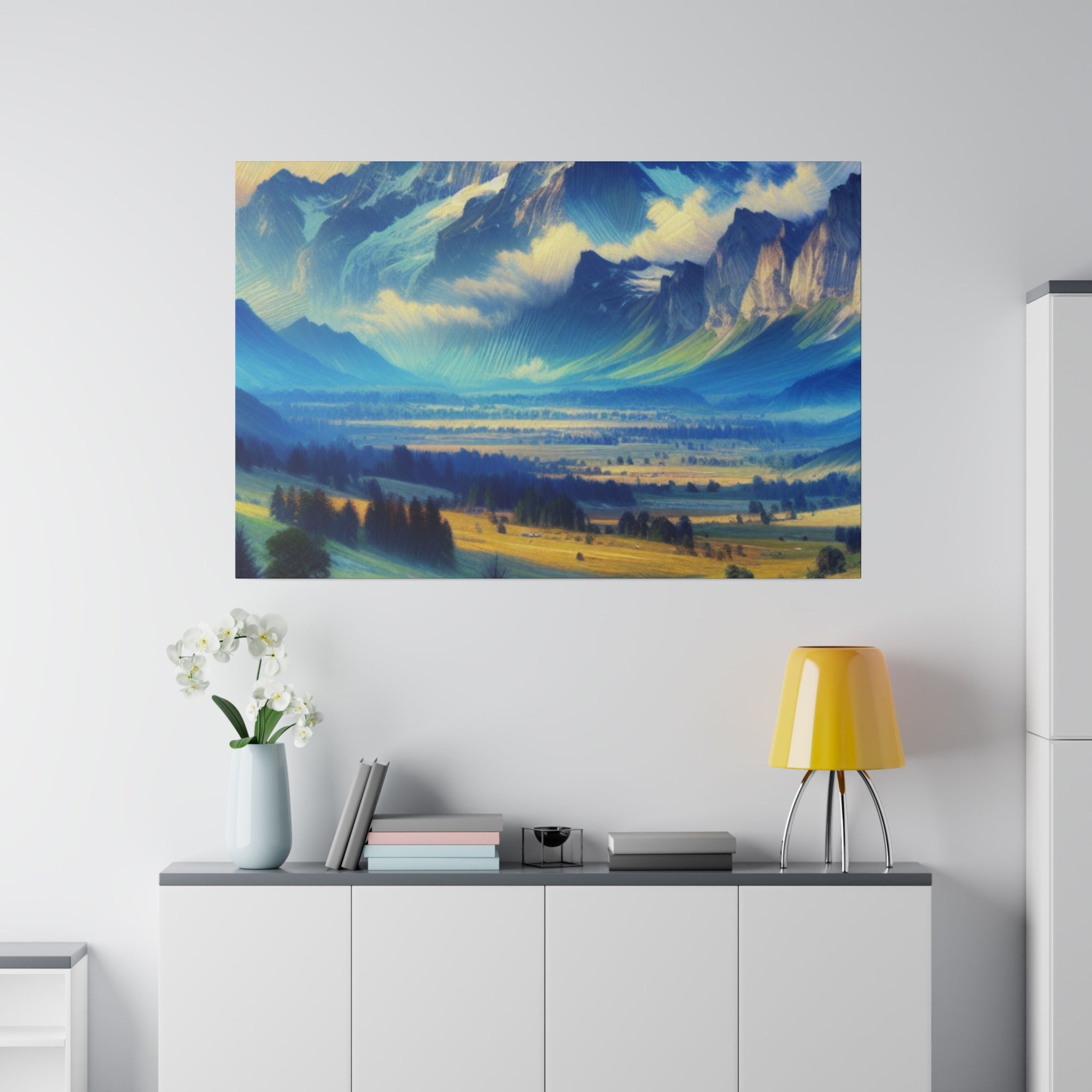 Summit Wonder Mountain Landscape Painting Canvas