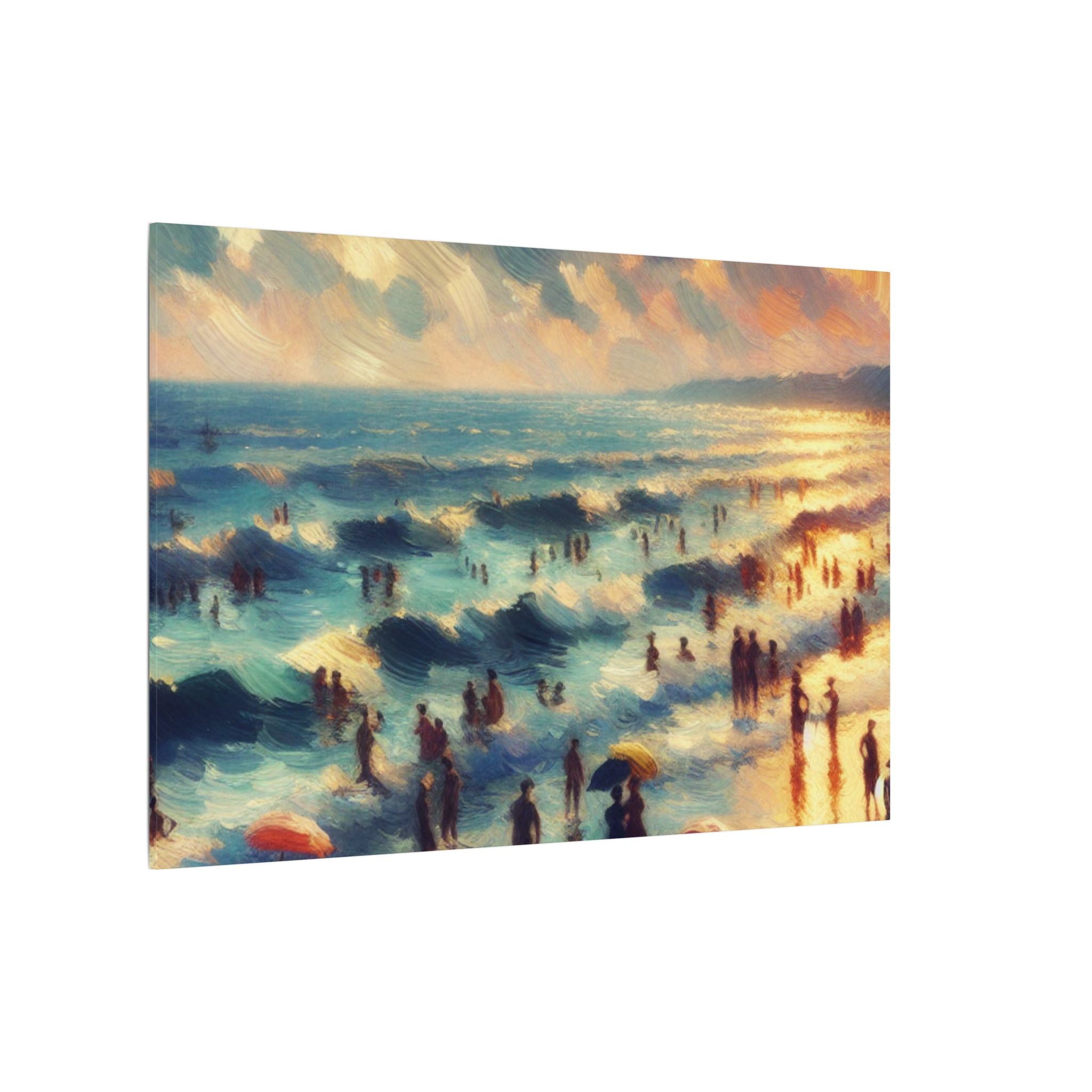 Vintage Seaside Beach Canvas