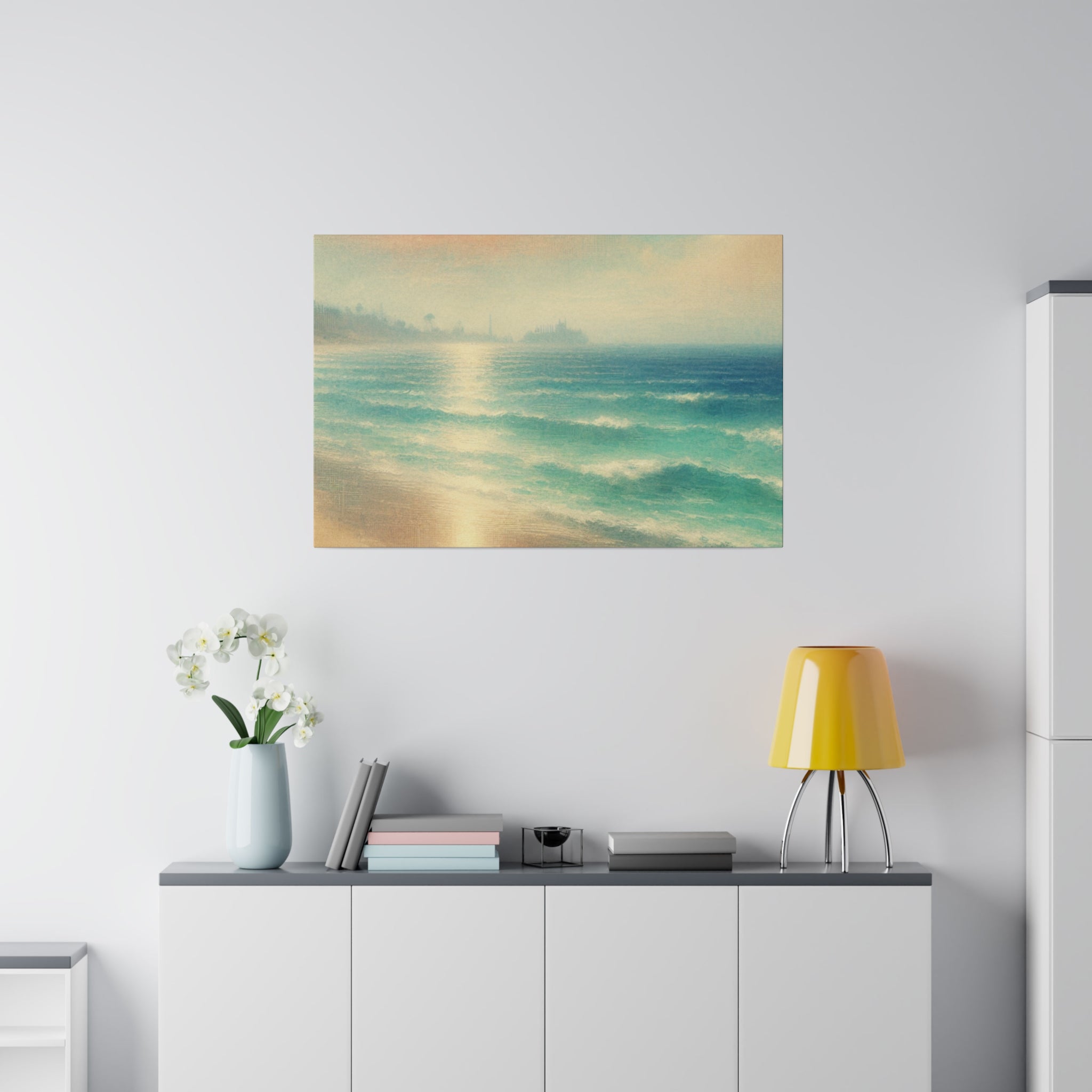 Impressionist Seashore Symphony Beach Painting Canvas