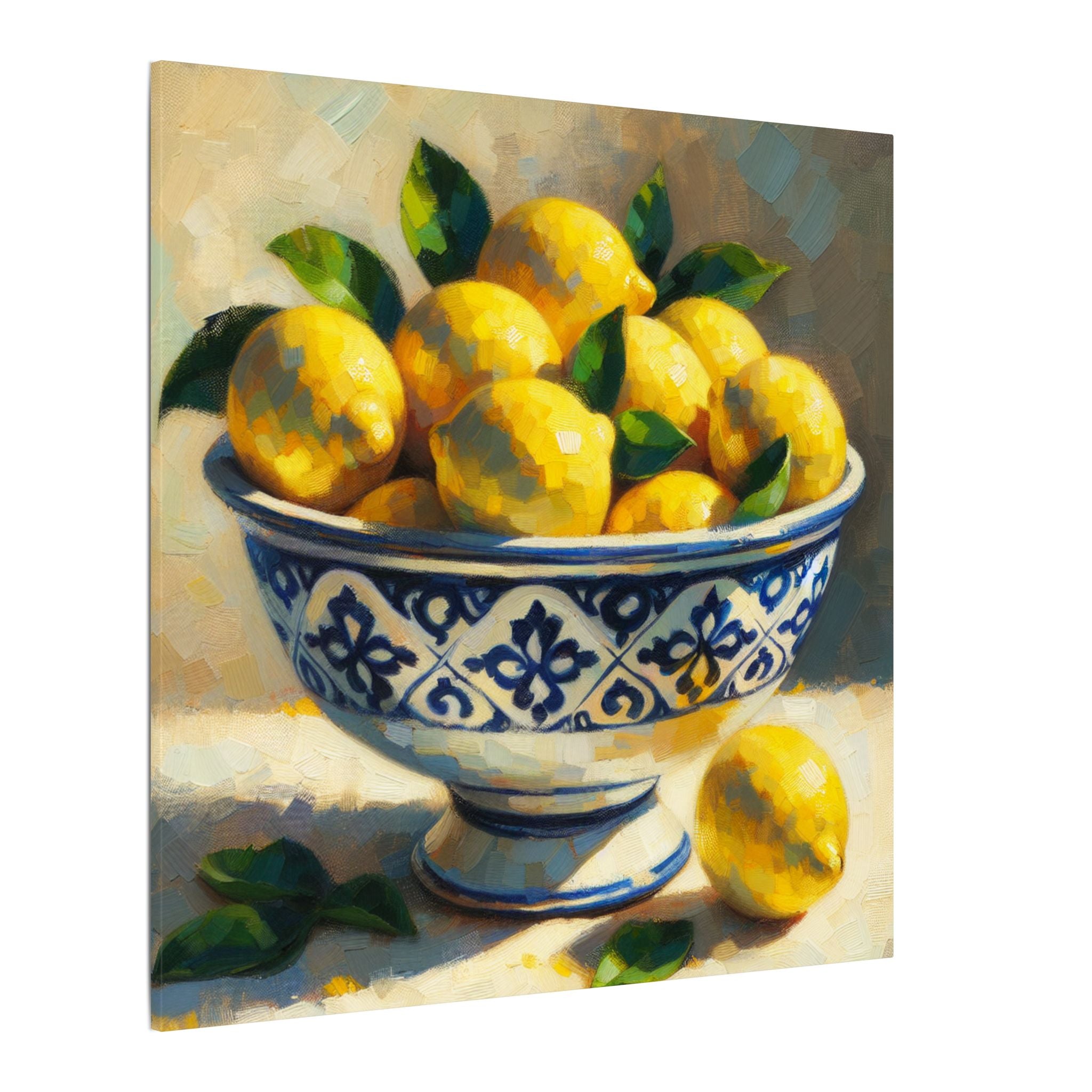 Bowl of Mediterranean Lemons Canvas