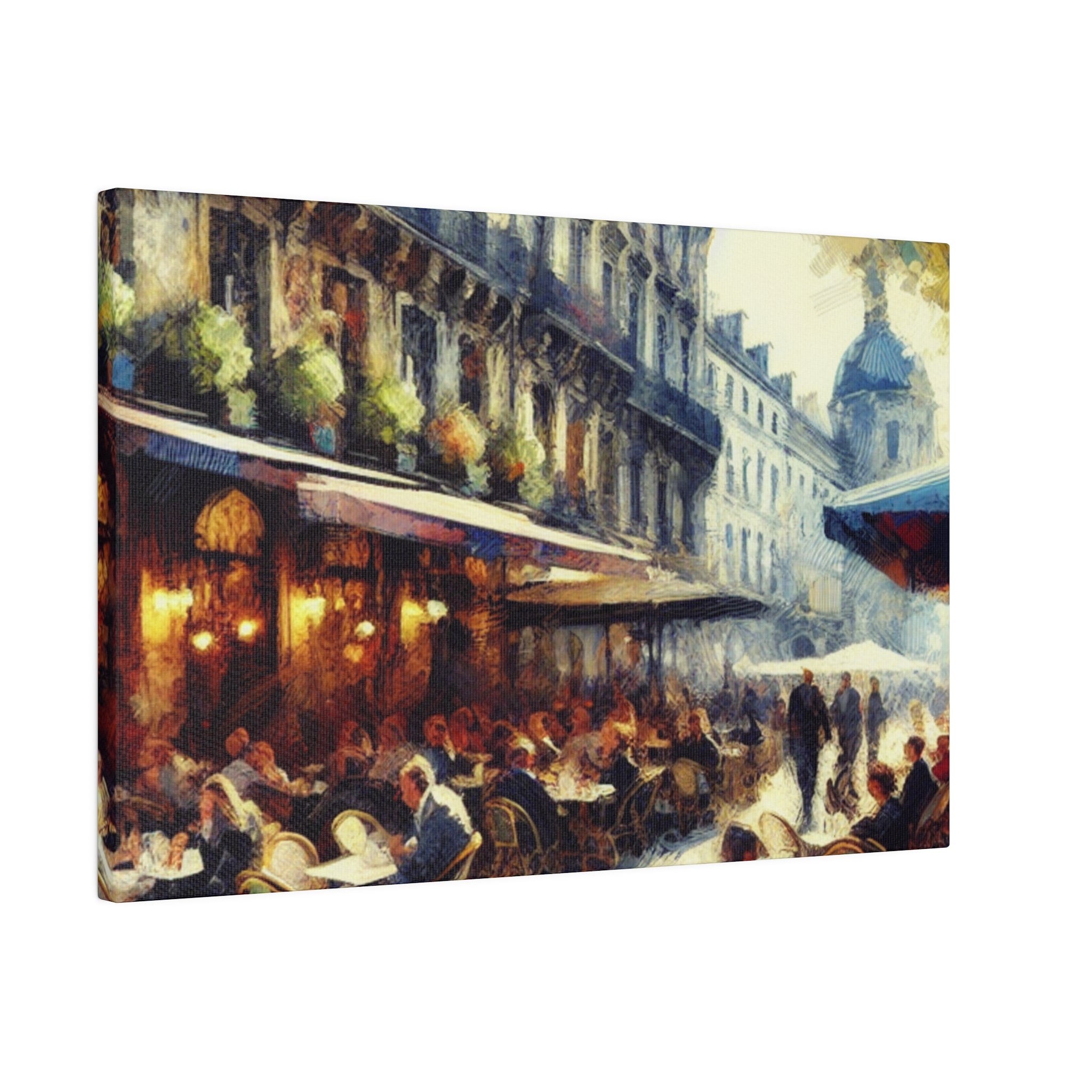 Espresso Enigma European Cafe Artwork Canvas