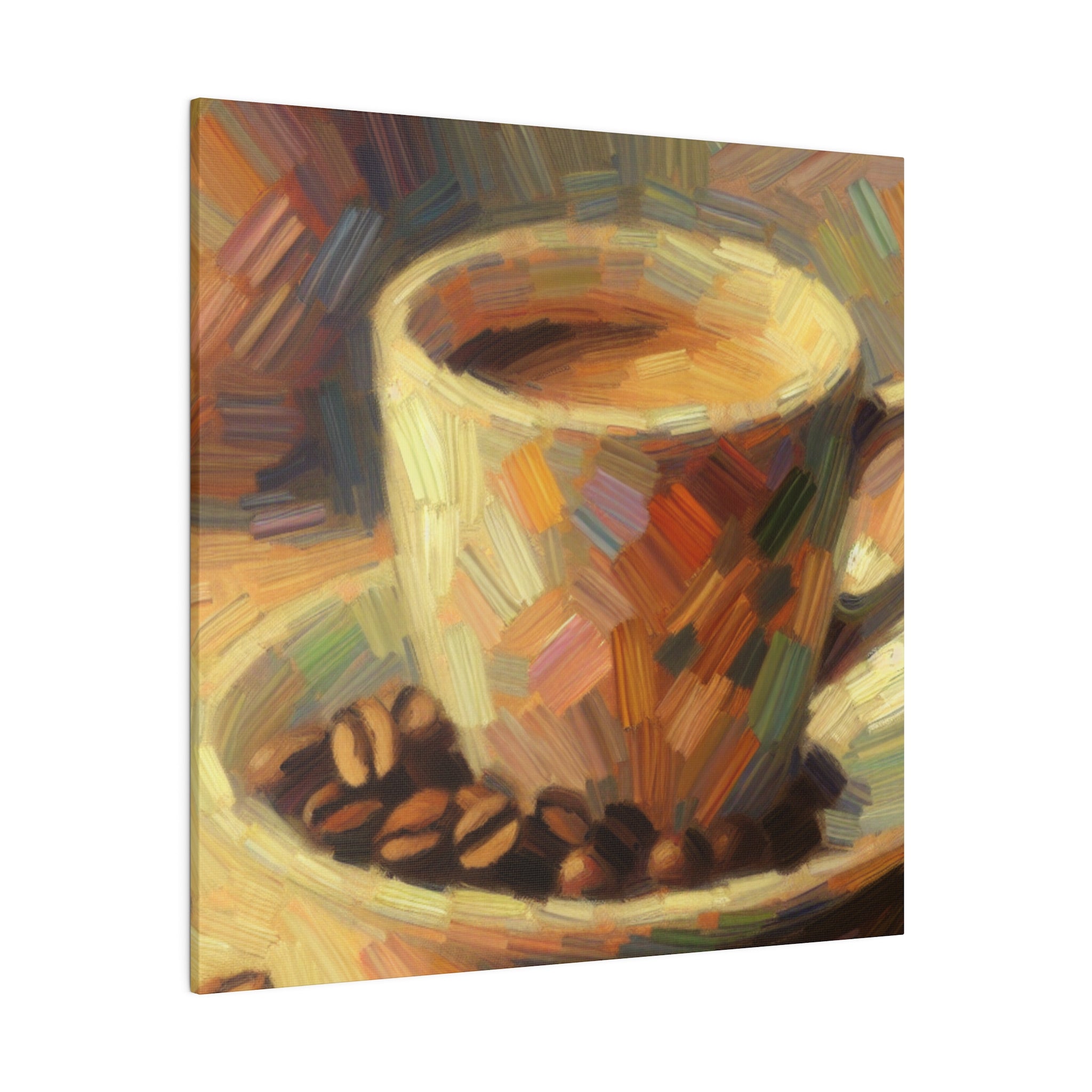 Rustic Coffee Bean Cafe Decor Coffee Painting Canvas