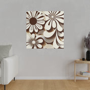 Psychedelic Petal Explosion: The 70s Floral Reverie Floral Wall Art 70s Artwork Canvas