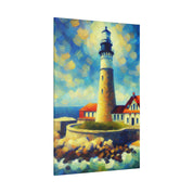 Harbor Beacon Dream Coastal Wall Art Lighthouse Painting Canvas