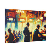 Jazz Revival 1920 Gentlemen's Club Retro Speakeasy Bar Art Canvas