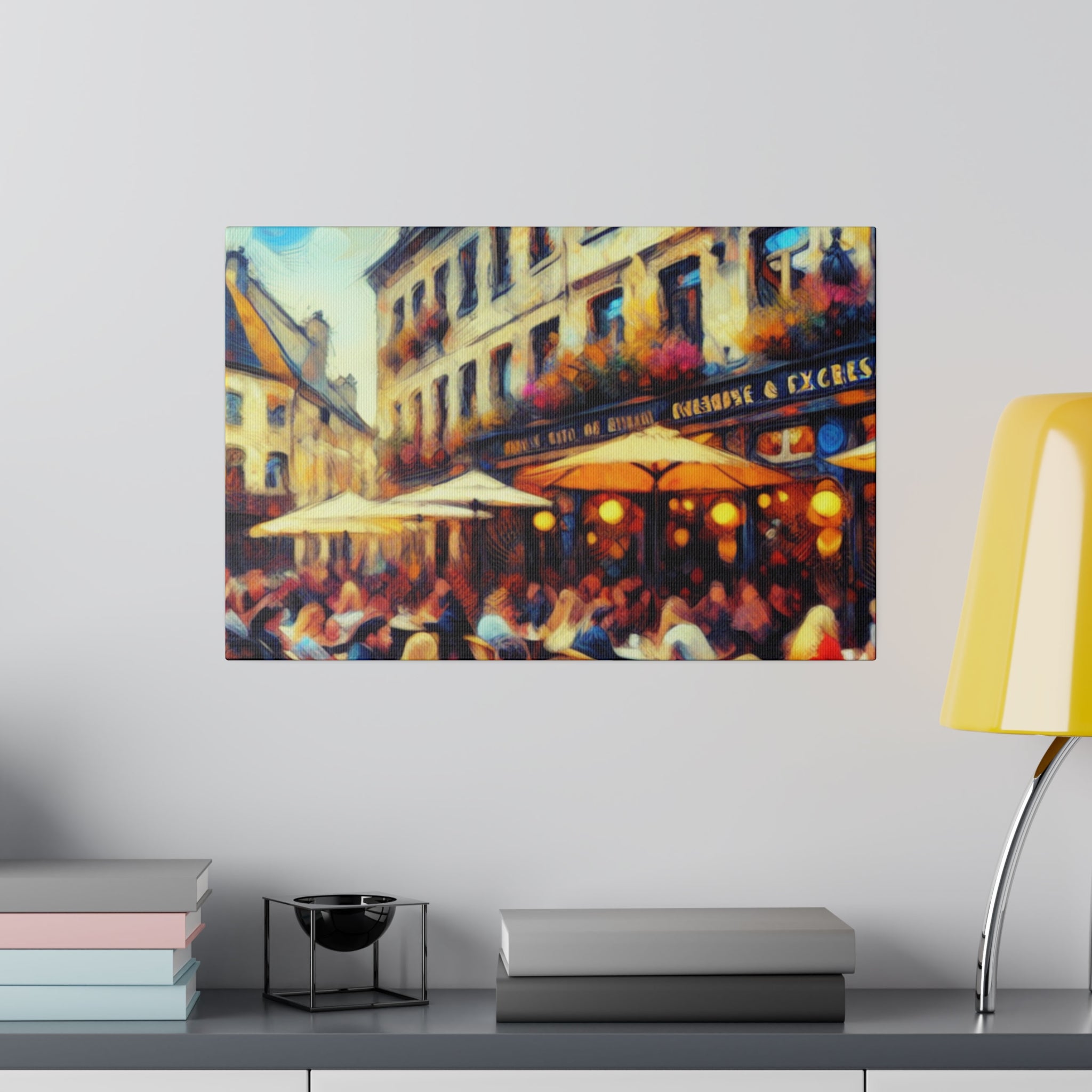 Resplendent Morningscape Mosaic European Cafe Artwork Canvas