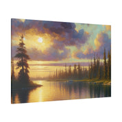 Serenity Lake Mirage Lake Painting Canvas