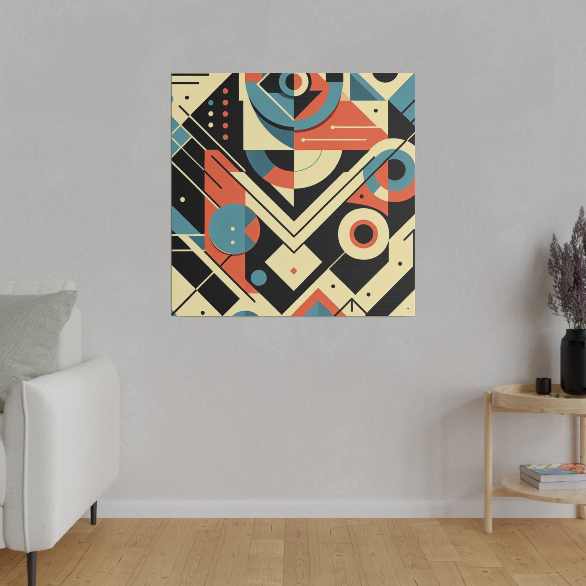 Geometric Carnival of Ecstasy Geometric Painting Canvas