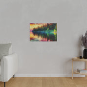 Reflective Solitude Lake Painting Canvas