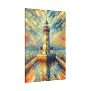 Lighthouse Whispers Coastal Wall Art Lighthouse Painting Canvas