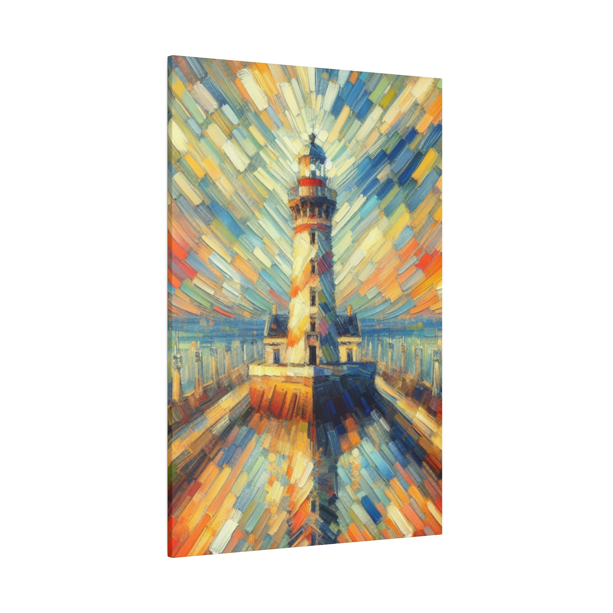 Lighthouse Whispers Coastal Wall Art Lighthouse Painting Canvas