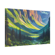 Majestic Dawn Mountain Landscape Painting Canvas