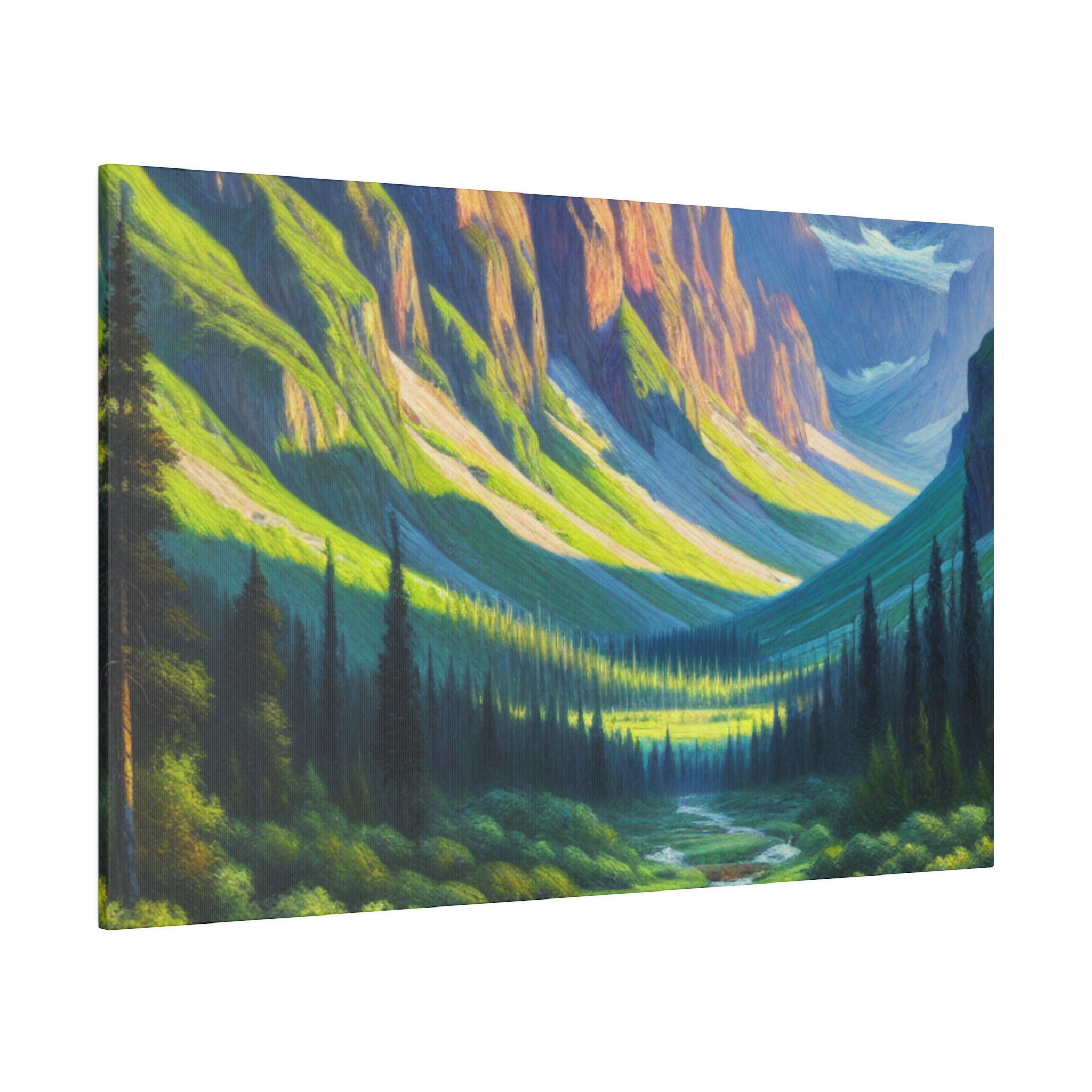 Majestic Dawn Mountain Landscape Painting Canvas